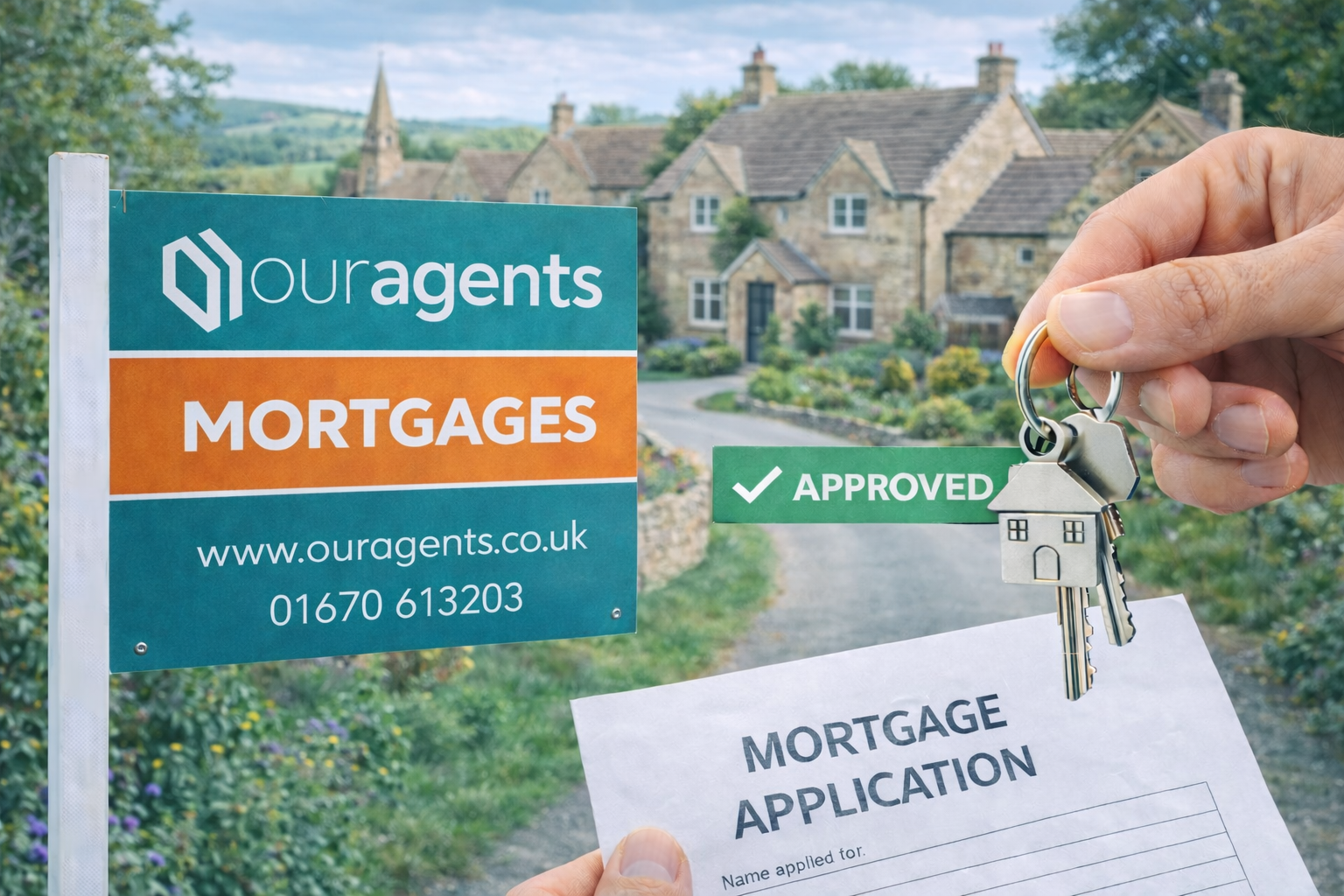 Properties for sale Estate Agents Mortgage approved application Northumberland stone property