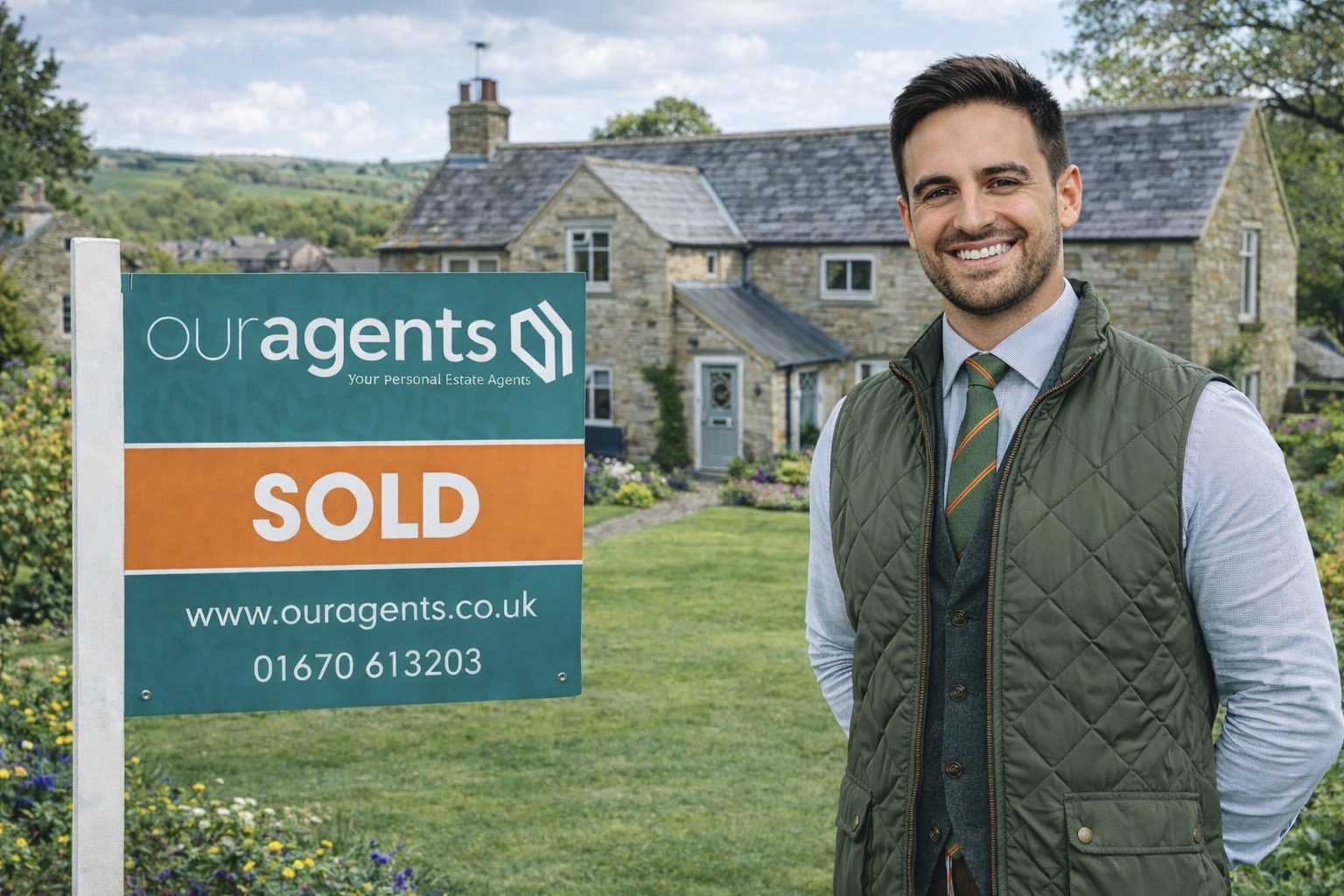 Properties for sale Estate Agents Northumberland property valuation sold board stone cottage